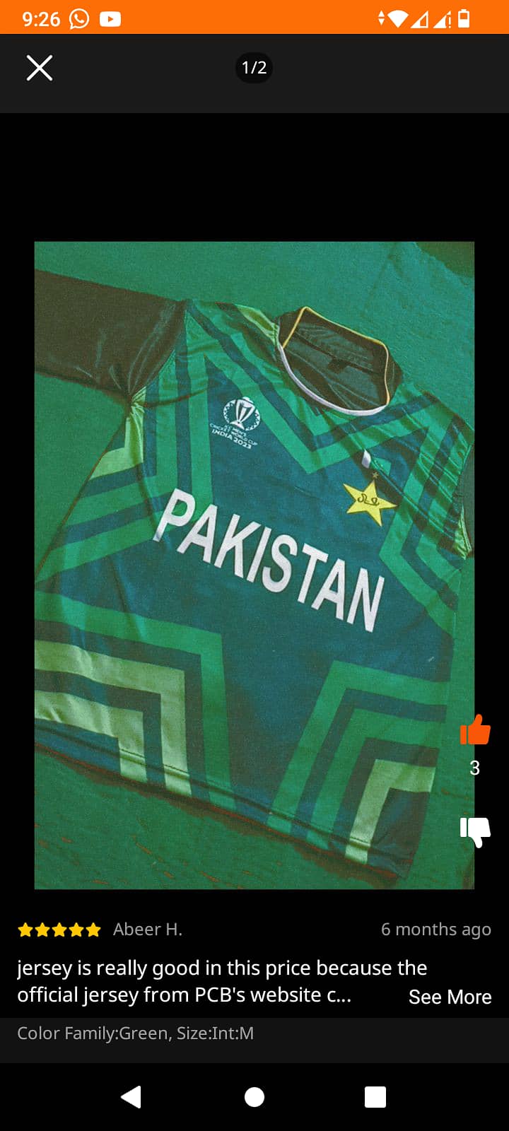 Pakistan cricket world cup 2023 jersy full sleeve 0