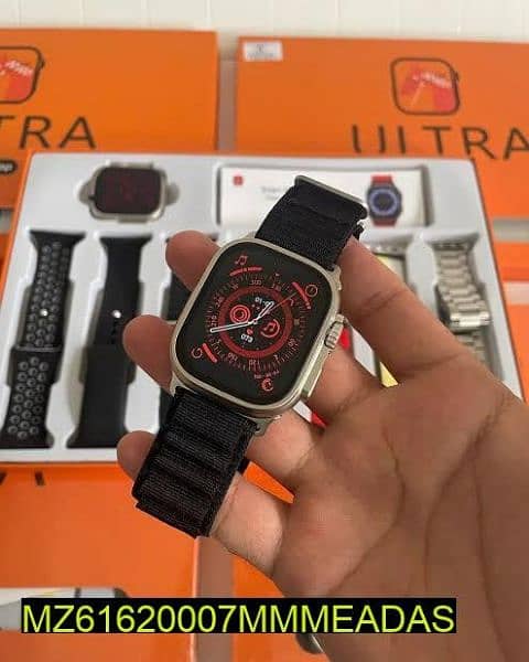 ultra 9 smartwatch with 7 in 1 straps 0