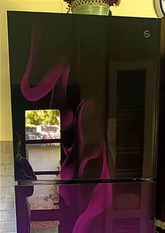 Pel Refrigerator Purple Blaze Glass Door XL Size Fridge