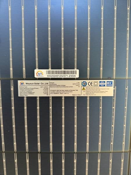 Maysun 230W bifacial solar panel 3