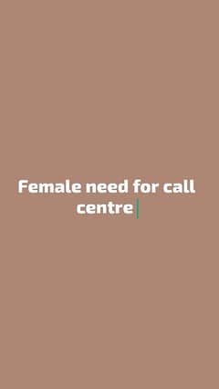 females need for call centre for more information 03259596434