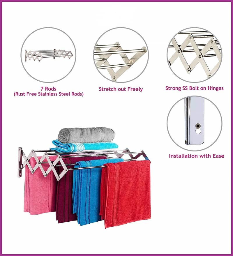 Cloth Dryer Stand with 7 Lines/Clothesline 0