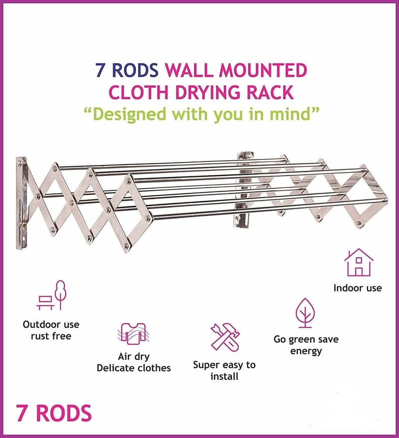 Cloth Dryer Stand with 7 Lines/Clothesline 3