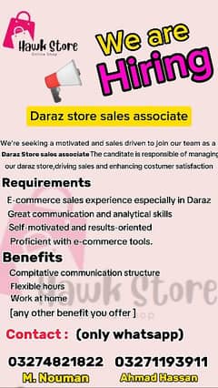 Daraz store sales associate
