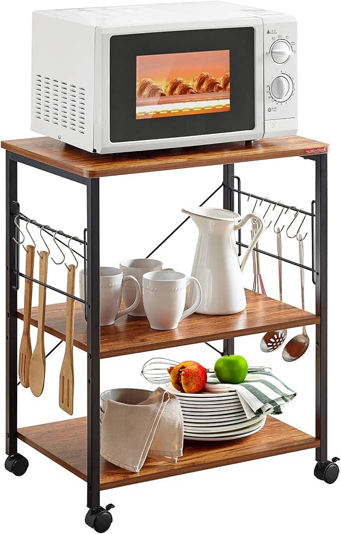 Kitchen Accessories Organizer Rack, Microwave 3 Layer Oven Stand 0