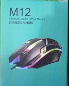 M12 RGB LIGHT GAMING & OFFICE MOUSE |NEW PIECE & DELIVERY ALL OVER PAK