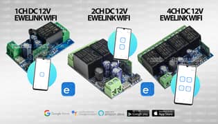 Ewelink wifi smart switch DC 12v 7~48v controlled for electric lock