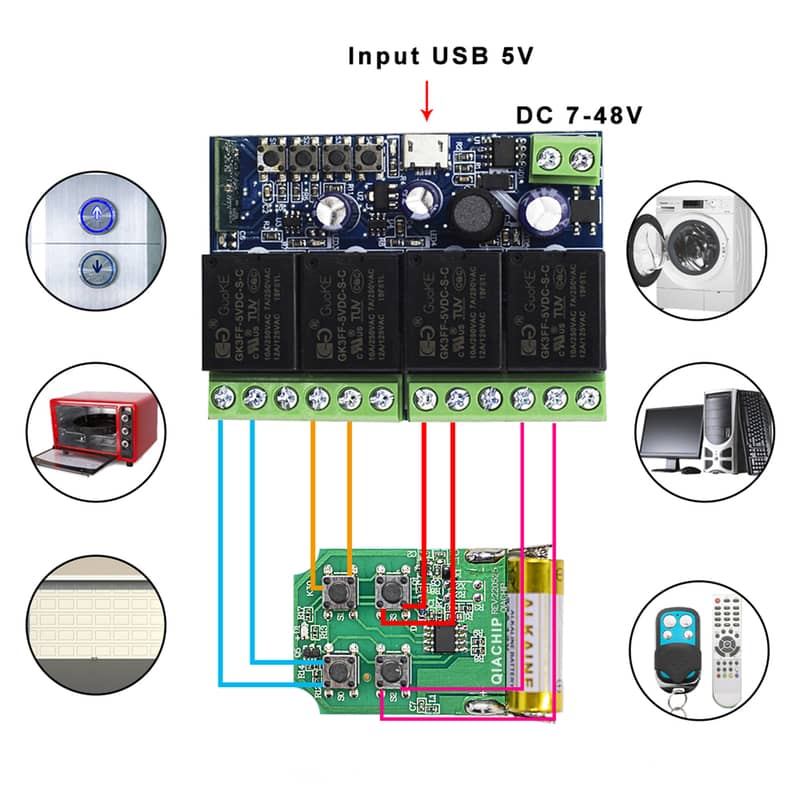 Ewelink wifi smart switch DC 12v 7~48v controlled for electric lock 13