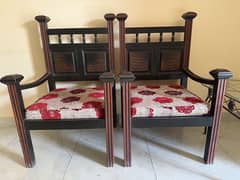 two wooden room chair condition 10/10 solid wooden for sale 0