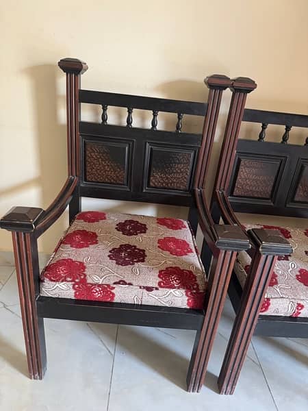 two wooden room chair condition 10/10 solid wooden for sale 1