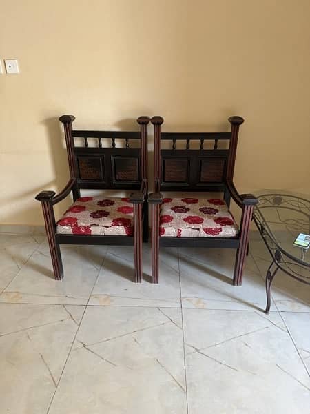 two wooden room chair condition 10/10 solid wooden for sale 2