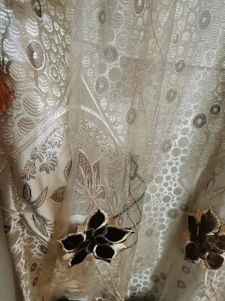 Almost new curtains, net and silk embroidered 2