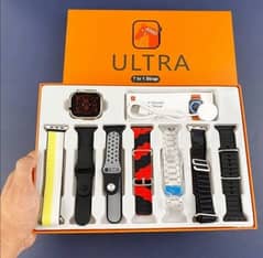 Ultra 7 in 1 Smart Watch 7Straps Watch