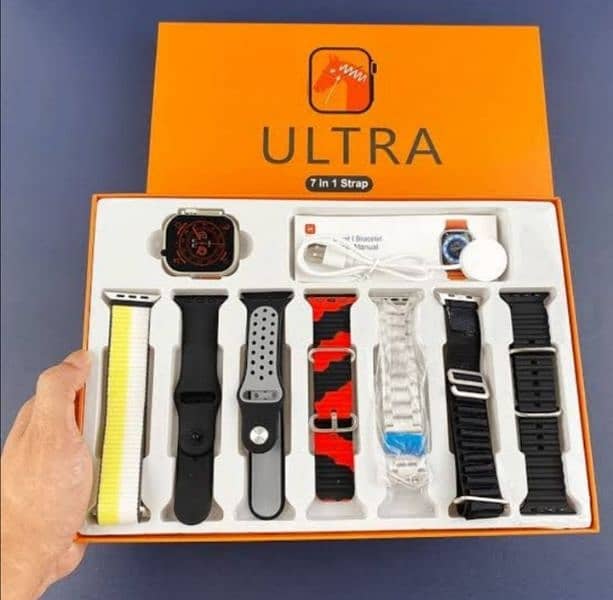Ultra 7 in 1 Smart Watch 7Straps Watch 0