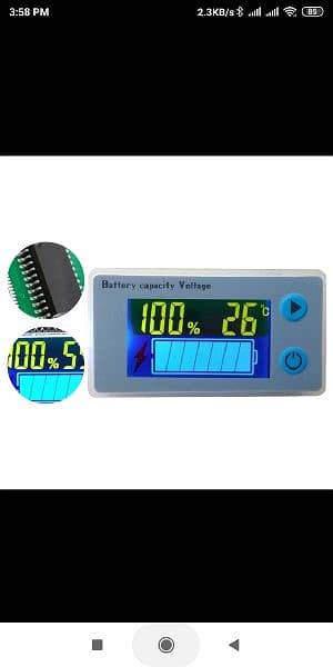 10-100V LCD Car Acid Lead Lithium Battery Capacity Indicator Di 19