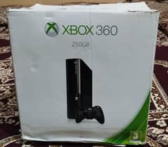 Xbox 360 console , 250 GB ram , black colour .