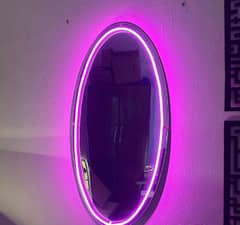 pink neon selfie acrylic mirror for room walls