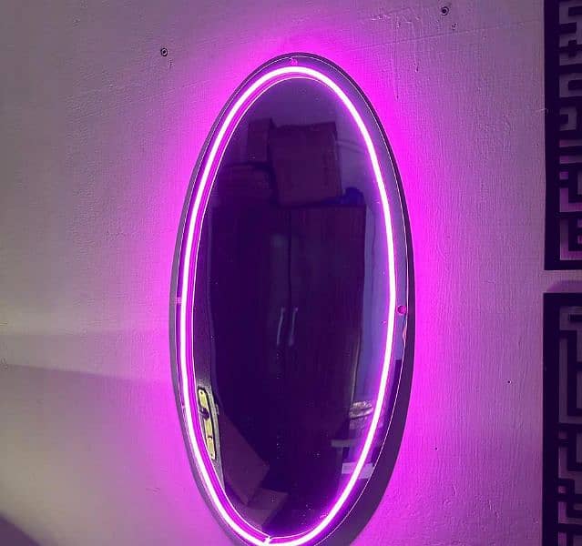 pink neon selfie acrylic mirror for room walls 0