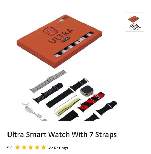 ULTRA 7 In 1 Strap Smart Watch 2.01 Display 3