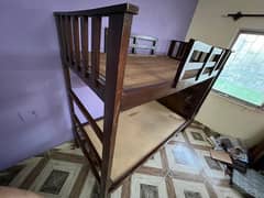 solid wood double decker bed