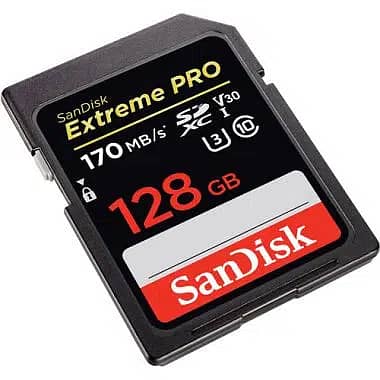Extreme Pro Sandisk 128GB Memory Card | Call / WhatsApp: O3OI9I99I9I 1