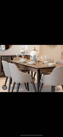 6 chairs Dinning turkish designe