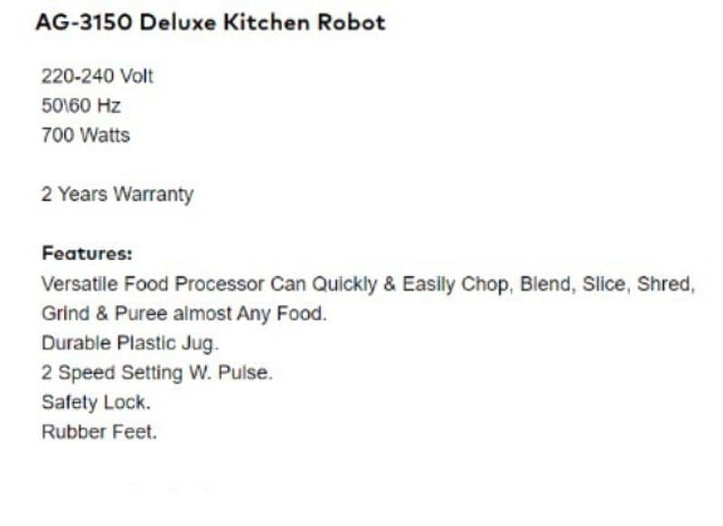 Deluxe Kitchen Robot 1