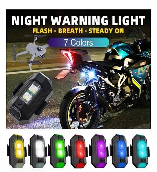 Package Includes: 1 x Strobe Light For Bikes And Cars 0