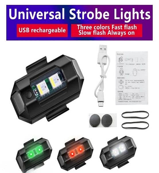 Package Includes: 1 x Strobe Light For Bikes And Cars 1