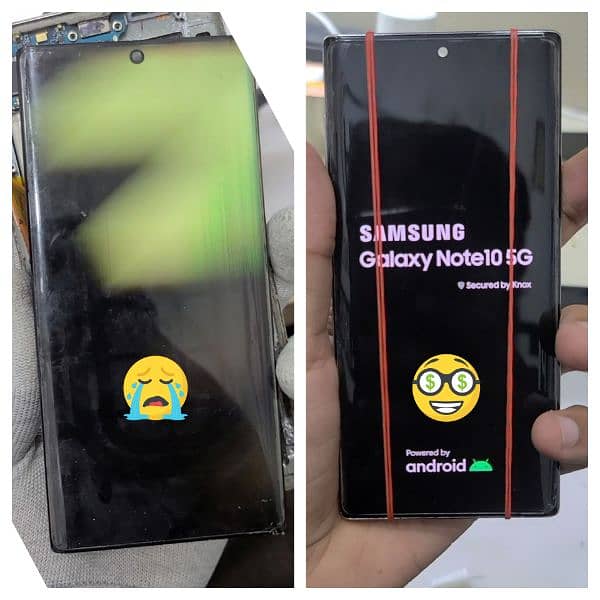 samsung Note 10 Green display Problem Solved 0