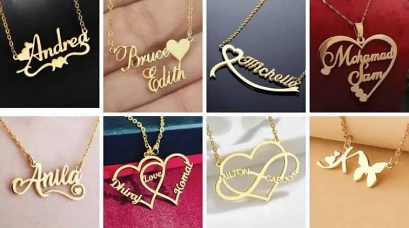 Customised Name 24k Gold Plated Pendants 0