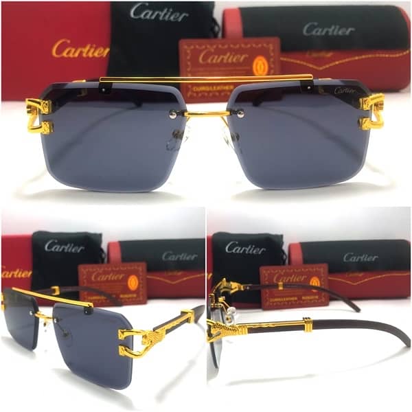 Cartier Wooden Stick Panther Sunglasses For Men and Women. 0