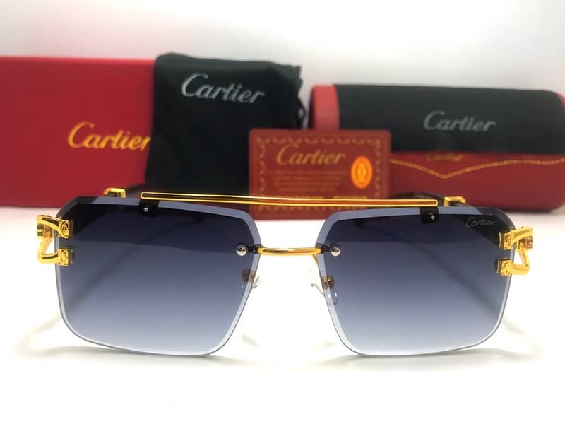 Cartier Wooden Stick Panther Sunglasses For Men and Women. 7