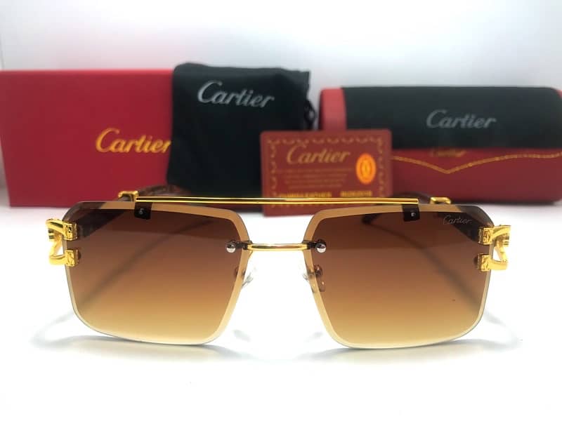 Cartier Wooden Stick Panther Sunglasses For Men and Women. 10
