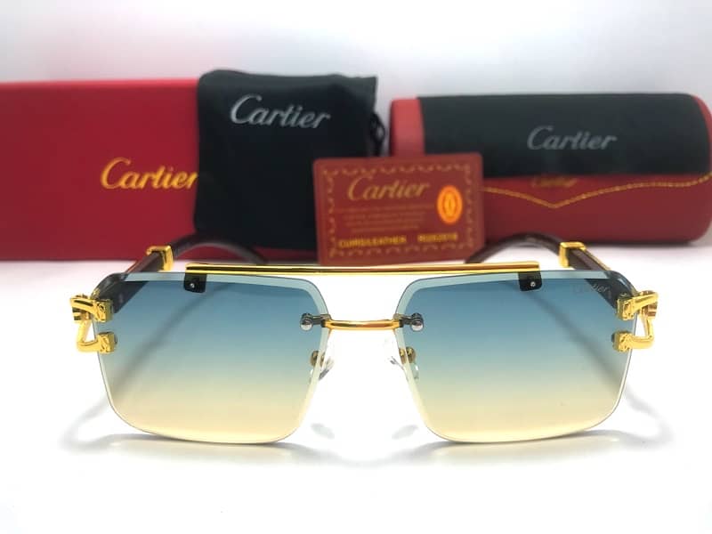 Cartier Wooden Stick Panther Sunglasses For Men and Women. 13