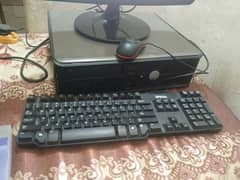 Dell Computer and Samsung LED and Keyboard and Mouse