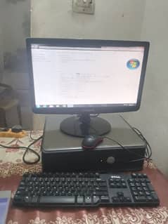 Dell Computer and Samsung LED and Keyboard and Mouse