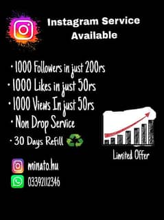 Instagram Service Available