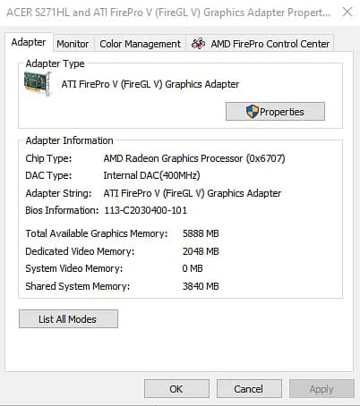 AMD FIrePro V5900 2GB 6