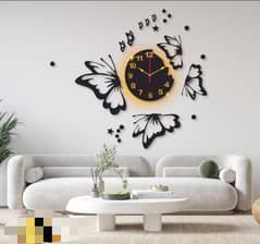 Butterfly laminated Wall clock with Backlight
