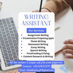 Assignment writing, presentation, thesis, proofreading, homework write