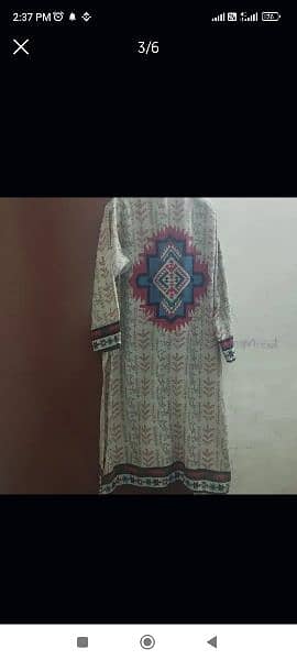 Nishat light khadder long large size shirt 2