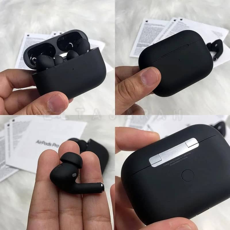 Airpods Pro 2nd Generation/Earphones/Black Color Box Pack Best Quality 1