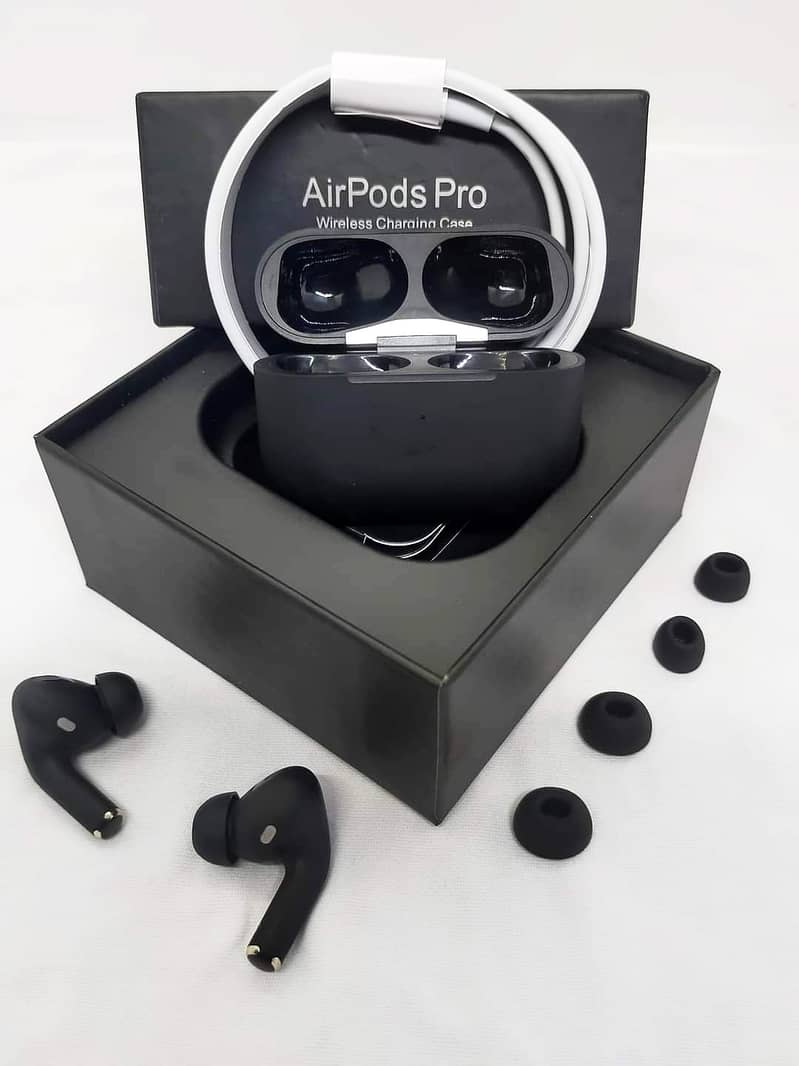 Airpods Pro 2nd Generation/Earphones/Black Color Box Pack Best Quality 2