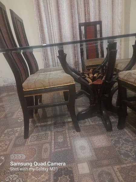 Dining table with chairs for sale 1