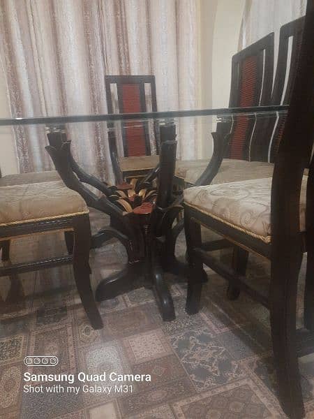 Dining table with chairs for sale 2