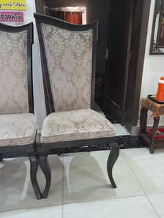 6 pc Long Back dining chairs