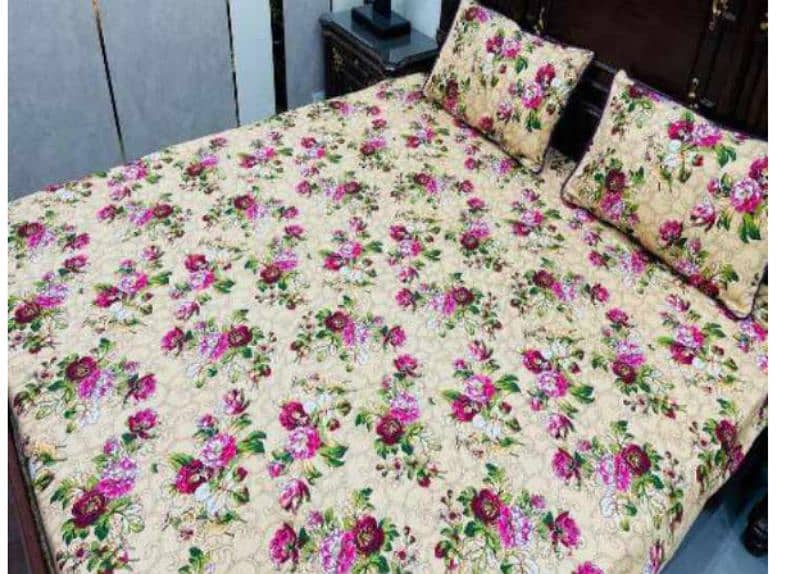 Double bedsheet 3 Pcs Cotton Sotton Patch Work 100 design available 2