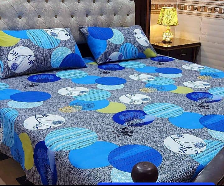 Double bedsheet 3 Pcs Cotton Sotton Patch Work 100 design available 3