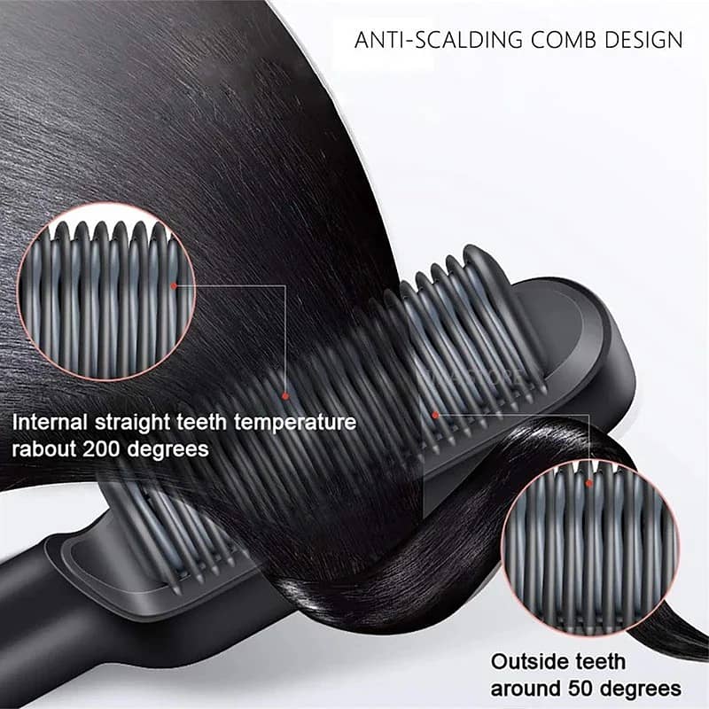 Hot Electric Comb Hair Straightener Brush 3